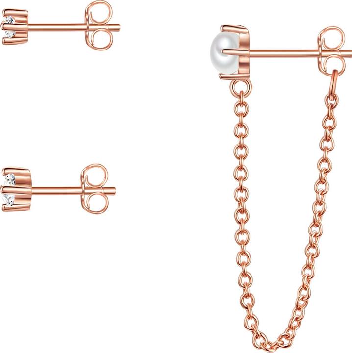 Immagine prodotto Glanzstücke München Donna Argento 925 Perle d'acqua dolce coltivate Oro rosa - 26631 (Argento 925)