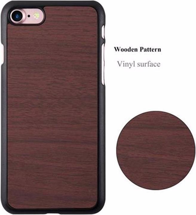 Produktbild Cadorabo TPU Wooden Cover (Apple iPhone 7, Apple iPhone SE (2nd Gen))