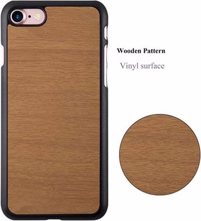 Produktbild Cadorabo TPU Wooden Cover (Apple iPhone 7, Apple iPhone SE (2nd Gen))