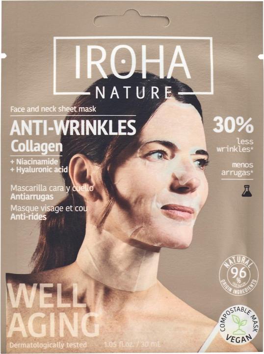 Actual product image Iroha Nature Nature - Cotton Face & Neck Mask Anti-Age (30 ml)