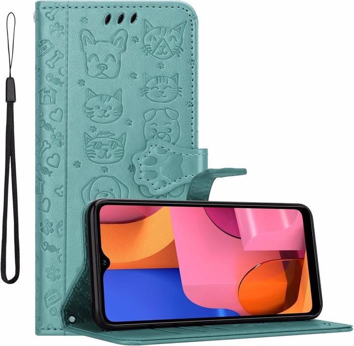 Actual product image Cadorabo Book Dogs & Cats Cover (Samsung Galaxy A20s)