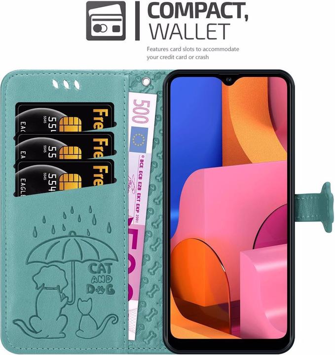 Actual product image Cadorabo Book Dogs & Cats Cover (Samsung Galaxy A20s)