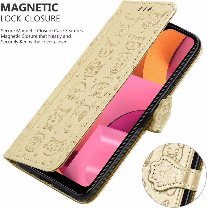 Actual product image Cadorabo Book Dogs & Cats Cover (Samsung Galaxy A20s)
