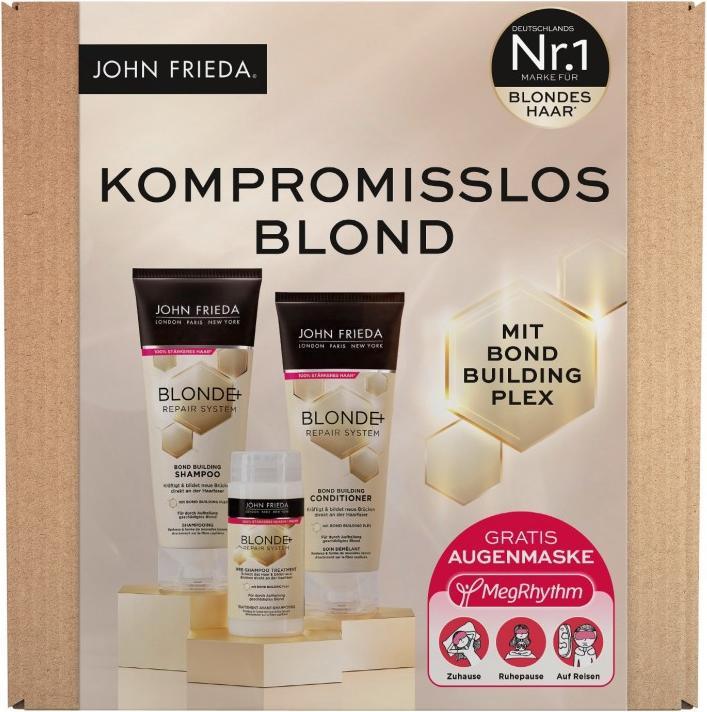 Produktbild John Frieda Blonde+ Repair System - Blond+ Set (600 ml, Flüssiges Shampoo)