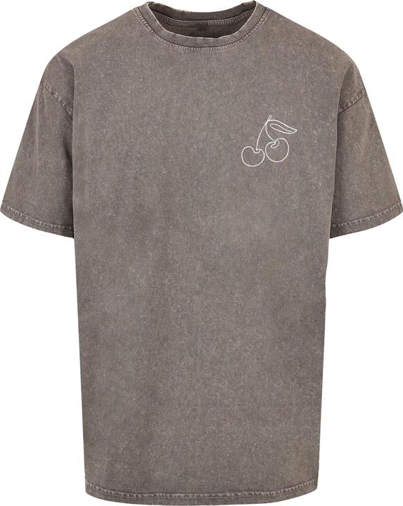 Merchcode Cherry Acid Washed Oversize Tee - 112737