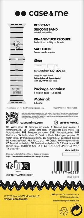 Actual product image Caseme Strap for Peanuts-themed Apple Watch 38/40/41mm (38 mm, 40 mm, 41 mm, Silicone)