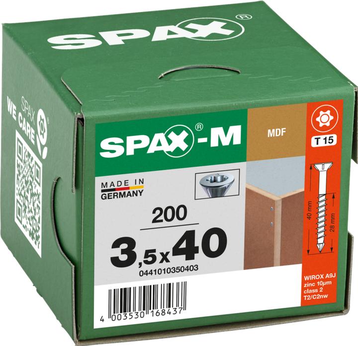 Actual product image Spax Self-tapping screws -M (200 Screws per piece)