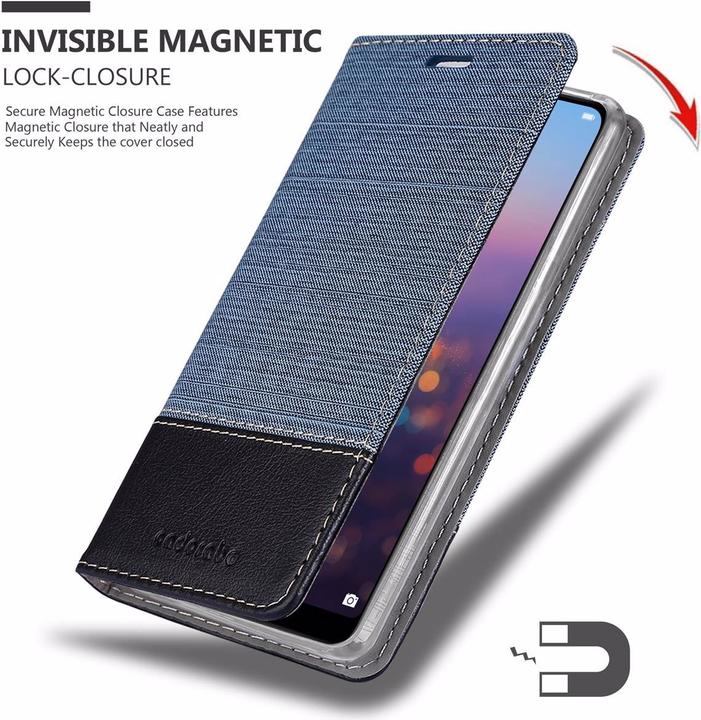 Produktbild Cadorabo Book Jeans Optik Cover (Huawei P20 Pro)