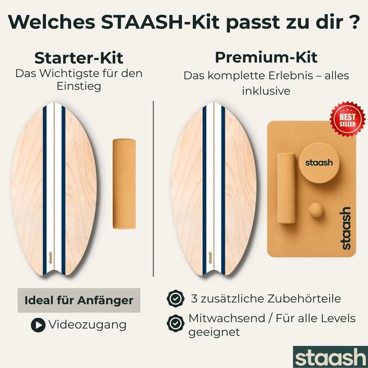Actual product image Staash Balance Board Premium-Kit für Fitness & Training