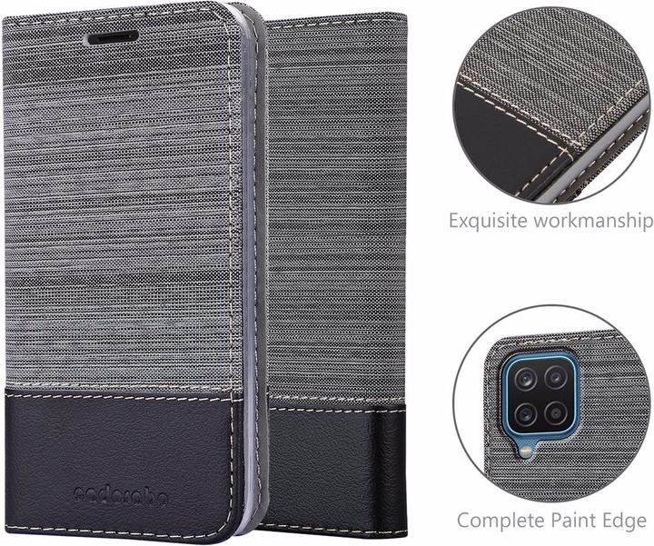 Produktbild Cadorabo Book Jeans Optik Cover (Samsung Galaxy A12, Samsung Galaxy M12)