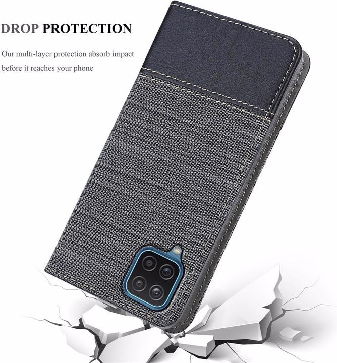 Produktbild Cadorabo Book Jeans Optik Cover (Samsung Galaxy A12, Samsung Galaxy M12)