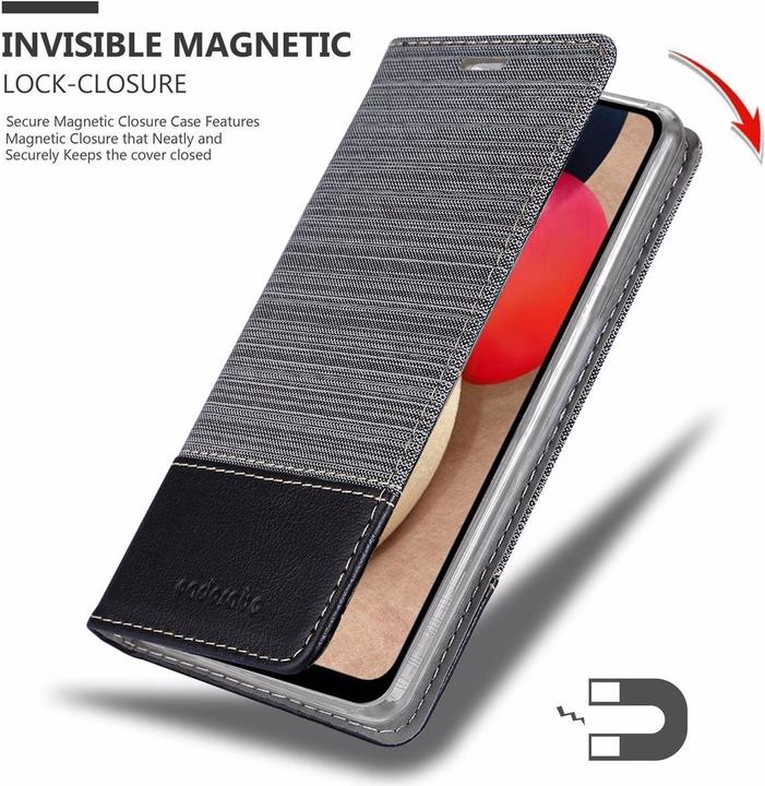 Produktbild Cadorabo Book Jeans Optik Cover (Samsung Galaxy A02s)