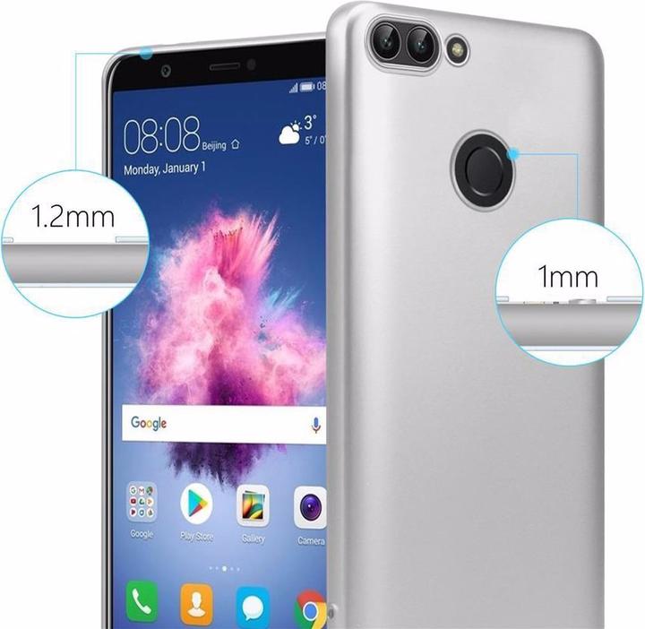 Actual product image Cadorabo TPU Matt Metallic Cover (Huawei Enjoy 7S, Huawei P Smart (2018))