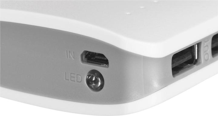Actual product image Esperanza EMP106WE Radium - Gray - White - Universal - Rectangle - 8000 mAh - USB - 5 V (8000 mAh, 29.60 Wh)