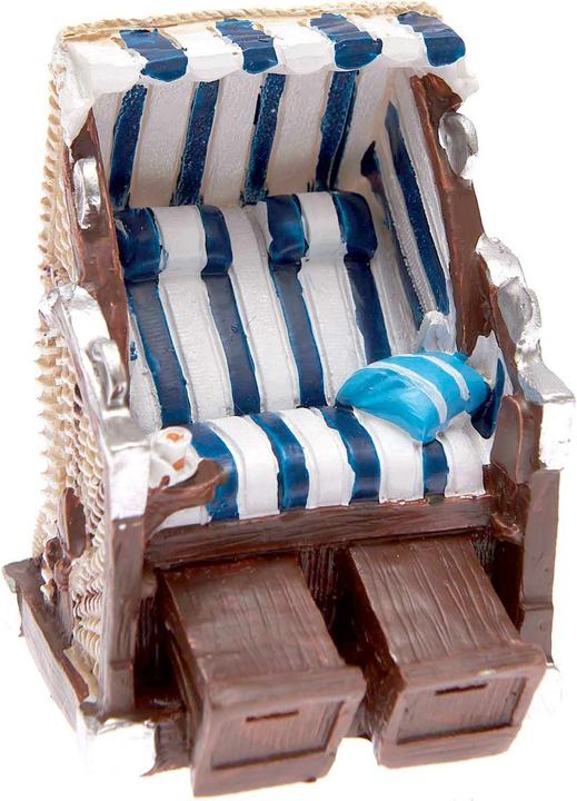 Produktbild Rico Design Mini-Möbel Strandkorb 5 x 6.5 cm 1 Stück, Rot/Weiss