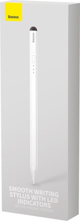 Image du produit Baseus Stylet Smooth Writing avec indicateurs LED (version Active+Passive) Blanc (Inclue : Universal Type-