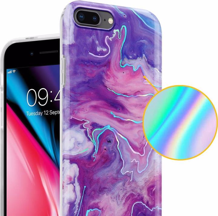 Image du produit Cadorabo Couverture IMD TPU Marbre coloré (Apple iPhone 7 Plus, Apple iPhone 7s Plus, Apple iPhone 8 Plus)
