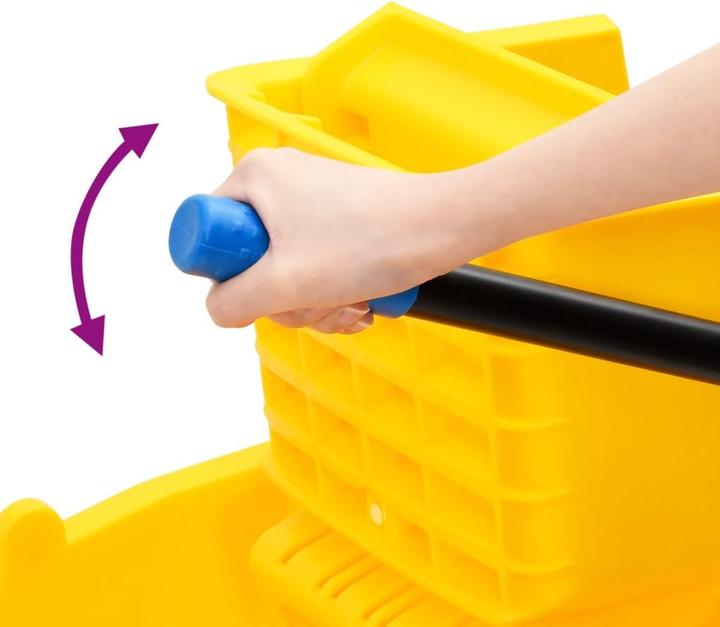 Produktbild VidaXL Mopp-Eimer mit Presse und Rollen Gelb 36 L Polypropylen (1 Stk.)