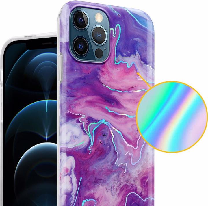Image du produit Cadorabo Couverture IMD TPU Marbre coloré (Apple iPhone 12 Pro Max)