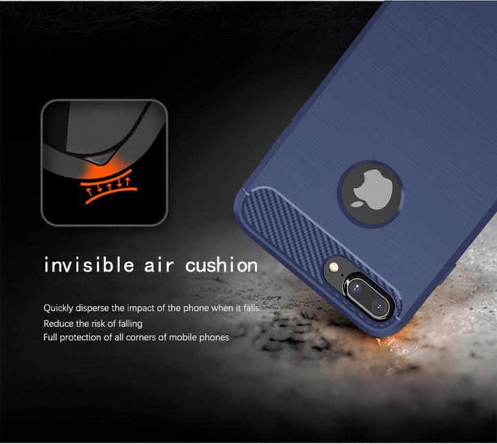 Produktbild Cadorabo TPU Ultra Slim carbon edelstahl Kombi Cover (Apple iPhone 7 Plus, Apple iPhone 7s Plus)