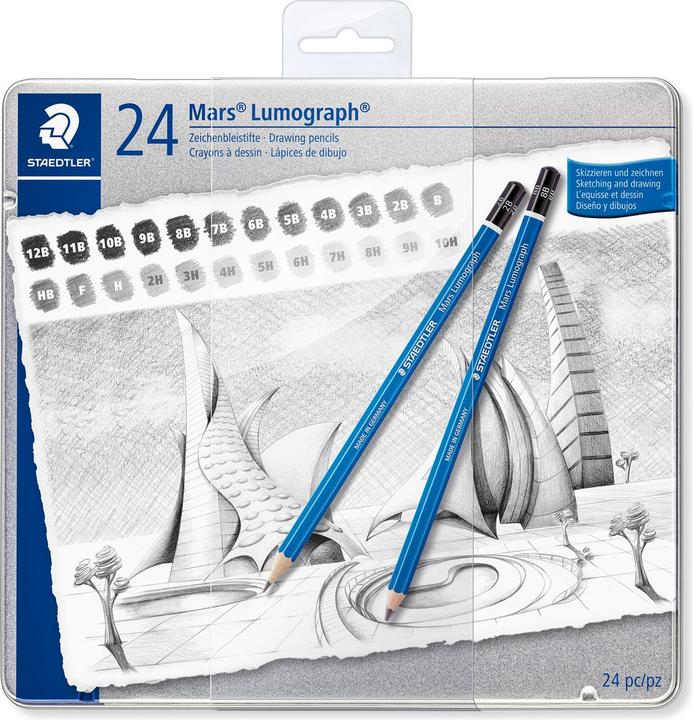 Produktbild Staedtler Mars Lumograph 100 Zeichenbleistifte (2 mm, M, 24 x)