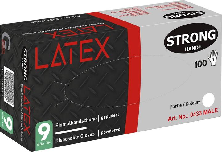 Produktbild Stronghand Einweghandschuhe Male Grösse L (9) hellbeige Latex EN 420 PSA-Kategorie I (9)