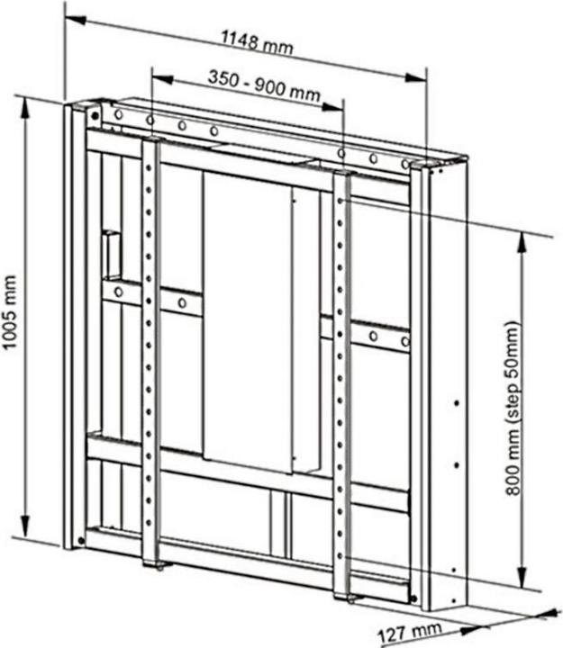 Produktbild Multibrackets M Motorized Wallmount 80 kg Black HD (Wand, 110", 80 kg)