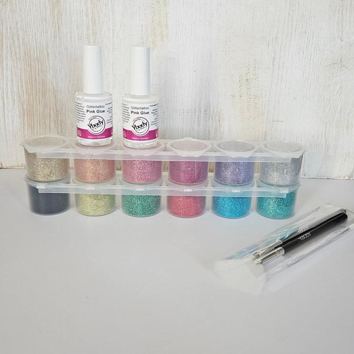 Actual product image Ybody Glitter Tattoo Set | Pro 100