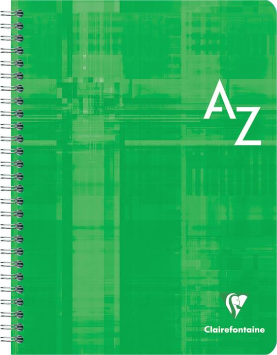 Image du produit Clairefontaine Carnet à spirales avec index A -Z (17 x 22 cm, Quadrillé)