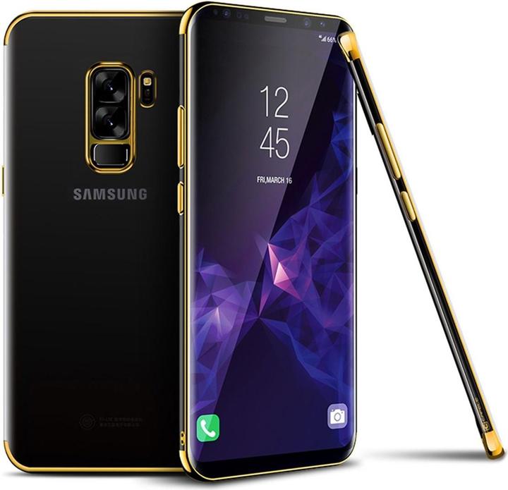 Produktbild König Design Handy Hülle Schutz Case für Samsung Galaxy S9 Plus Durchsichtig Transparent Gold (Samsung Galaxy S9+)