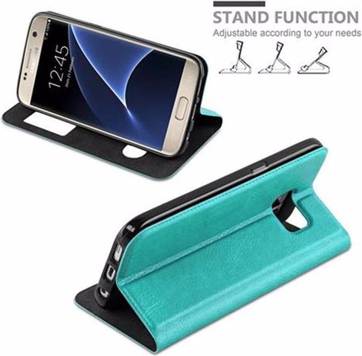 Actual product image Cadorabo Book with View double window cover (Samsung Galaxy S7)