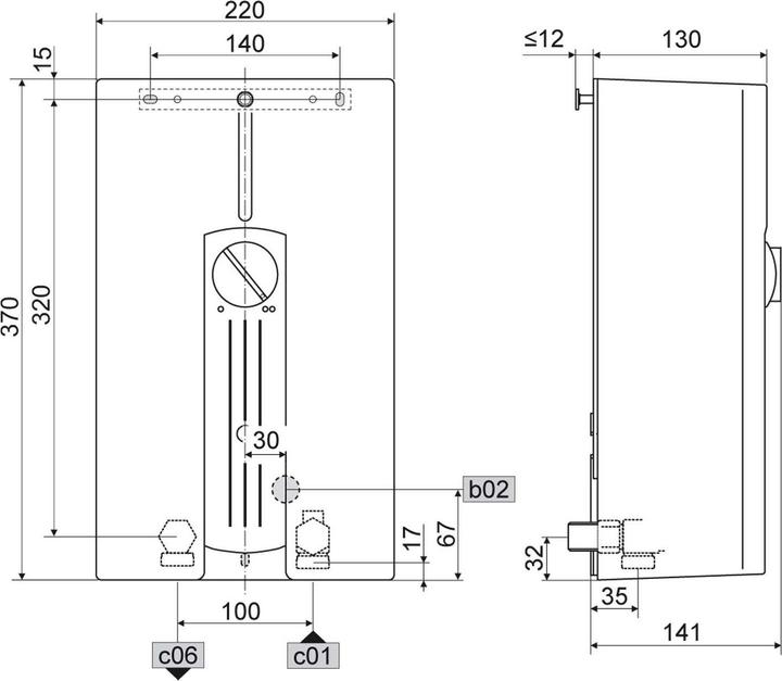 Actual product image Stiebel Eltron DHF 13 C Hydraulic compact instantaneous water heater for the kitchen, 15 kW