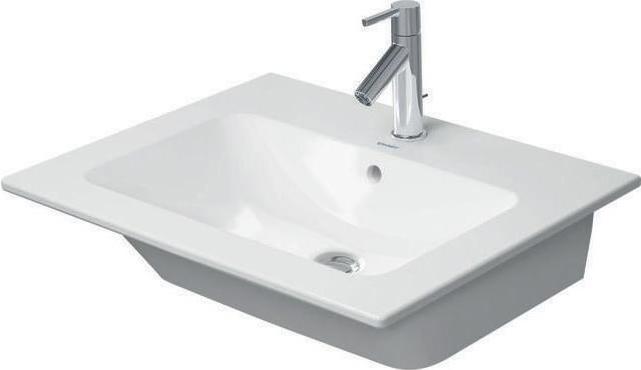 Produktbild Duravit Möbelwaschtisch ME by Starck m ÜL m HLB 630x490mm 1 Hahnloch weiss WG (490 mm, 630 mm)