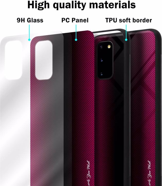 Productafbeelding Cadorabo TPU gestreepte glasplaat (Samsung Galaxy S20+)