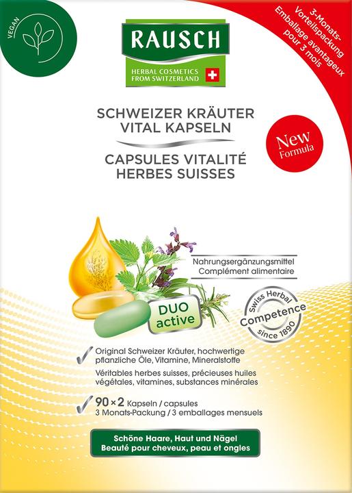 Produktbild Rausch Schweizer Kräuter Vital Kapseln (180 Stück, Kapseln, 159 g)