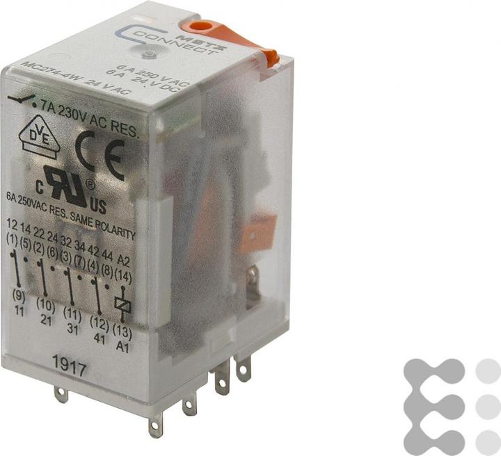 Actual product image Metz Connect NETCOM Industrial relay 4W,24VAC,7A 110017-10.14.07