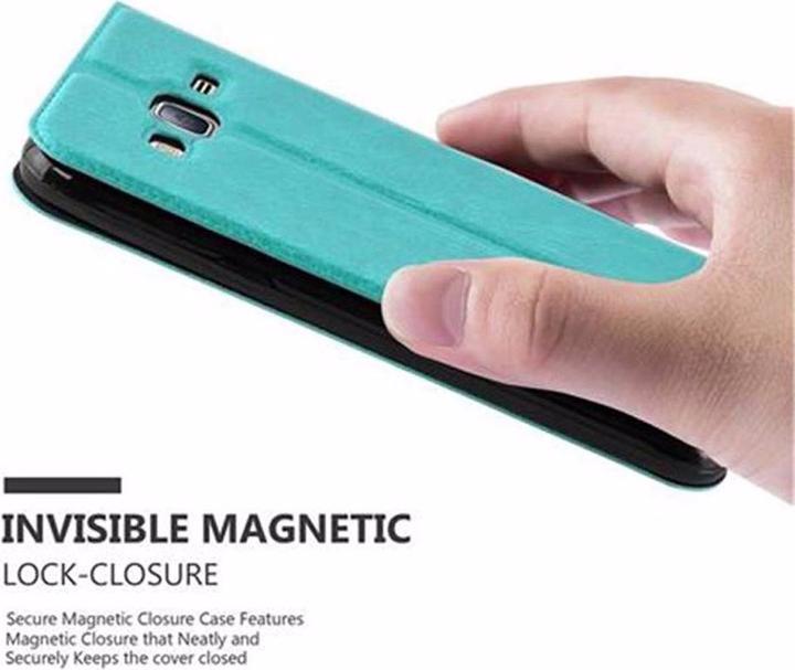 Actual product image Cadorabo Book with View double window cover (Samsung Galaxy J3)