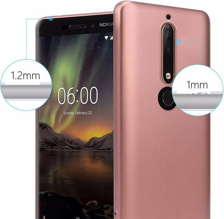 Actual product image Cadorabo TPU Matt Metallic Cover (Nokia 6.1)