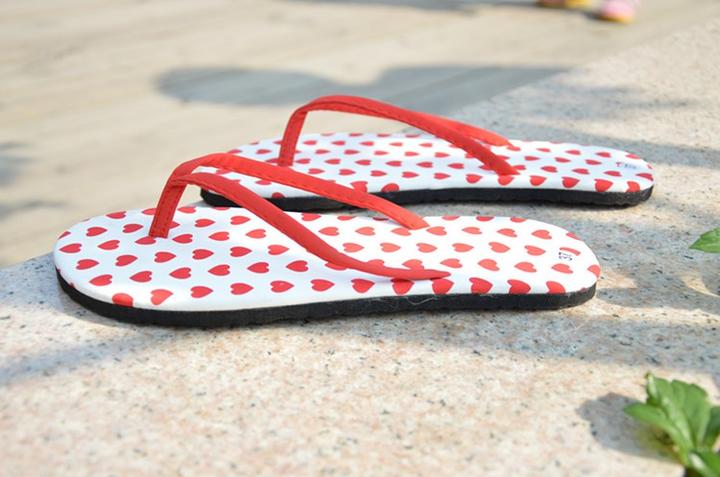 Immagine prodotto Hermex Donne Sexy Flip Flop Sandali Sandali Flipflop Rosso Bianco Cuore/ Dimensione 38 (38)