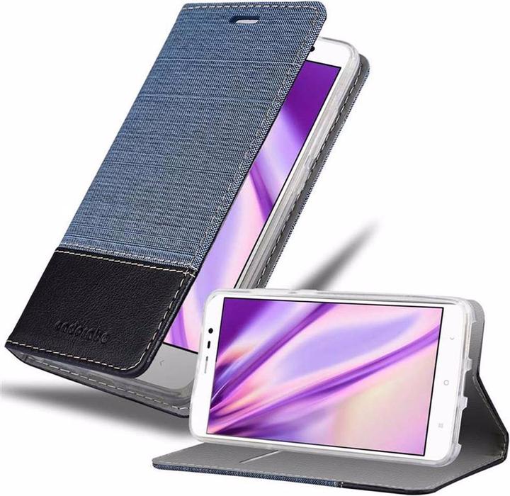 Produktbild Cadorabo Book Jeans Optik Cover (Xiaomi Redmi Note 4)