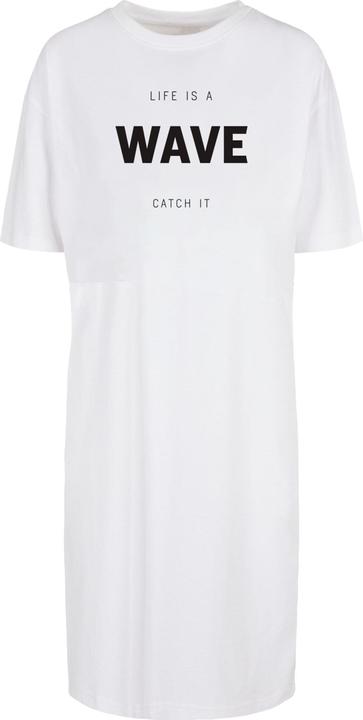 Merchcode Ladies Summer - Life is a wave Oversized Slit Dress - 118925