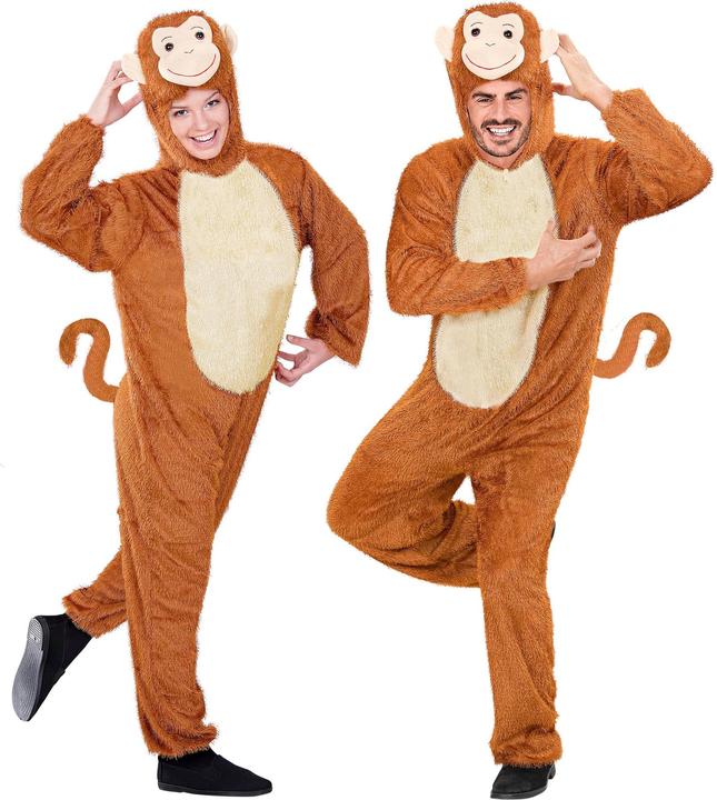 Produktbild Widmann Erwachsenenkostüm Affe Funny Overall mit Kapuze braun Grösse M/L (M, L)