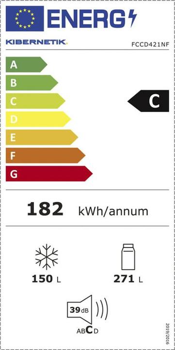 Energie-Label Kibernetik FSP FCCD421NF Food Center (D) (421 l)