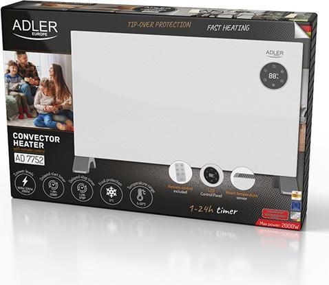 Image du produit Adler Convection fan heater LCD with remote control | Convection Heater | 2000 W | Number of power levels (2000 W)