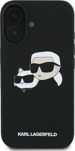 Produktbild Karl Lagerfeld KLHMP16MSKCHPPLK iPhone 16 Plus czarny/black HC MagSafe Sil Double Heads Print (Apple iPhone 16 Plus)