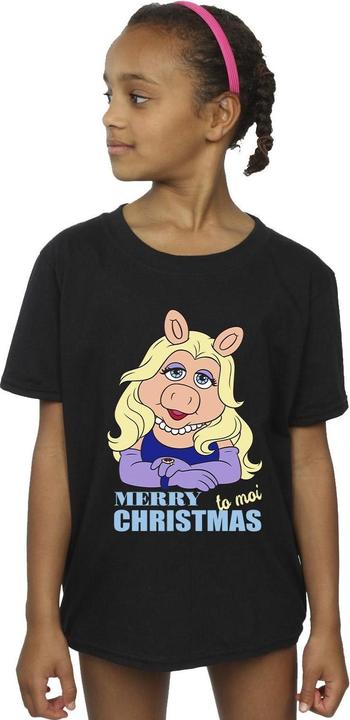Actual product image Disney Girls Muppets Miss Piggy Queen of Holidays Cotton T-Shirt (140, 146)