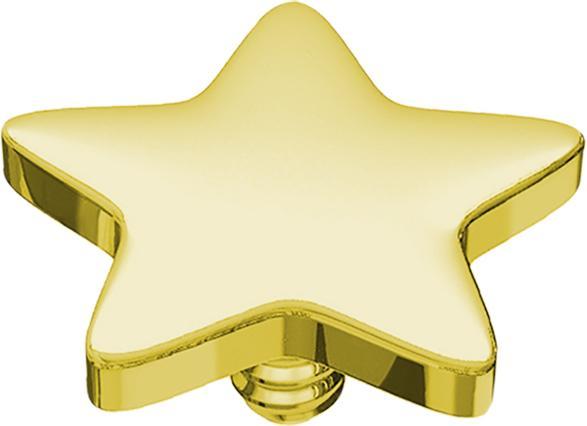 Star Piercing Dermal Anchor Stern vergoldet mit Titanium Beschichtung (Chirurgenstahl 316L, ohne Messing)