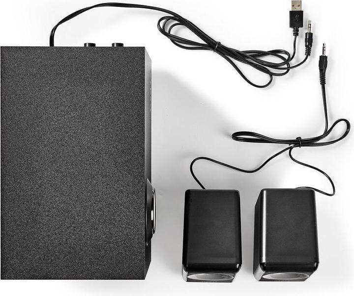 Produktbild Nedis PC-Lautsprecher - Stromversorgung über USB - Subwoofer - Anschlüsse Eingang: 1x 3.5 mm - 2.1 (1 Stk., 16 W)
