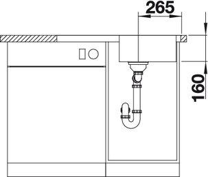 Actual product image Blanco Lantos 45 S-IF Compact (Top-mounted sink, 48.80 cm, 76.80 cm)