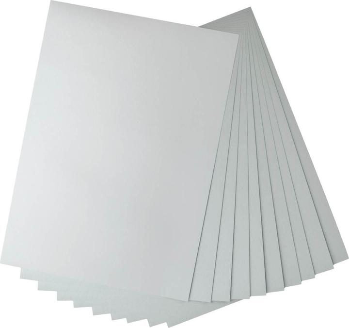 Actual product image Folia Photo cardboard, (W)500 x (H)700 mm, 300 g/sqm, silver matt (10 x)